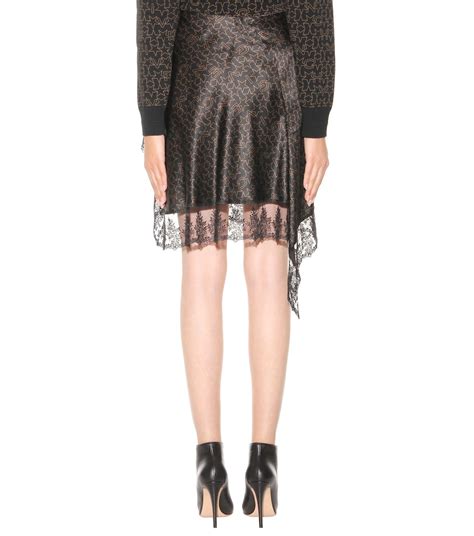 givenchy silk printed top and skirts|givenchy asymmetrical skirt.